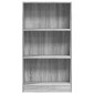 vidaXL Βιβλιοθήκη Γκρι Sonoma 60x24x109 εκ. από Επεξεργ. Ξύλο