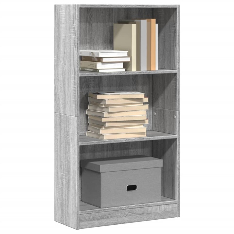 vidaXL Βιβλιοθήκη Γκρι Sonoma 60x24x109 εκ. από Επεξεργ. Ξύλο