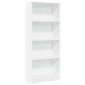 vidaXL Βιβλιοθήκη Λευκή 60x24x143 εκ. από Επεξεργασμένο Ξύλο
