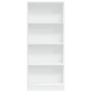 vidaXL Βιβλιοθήκη Λευκή 60x24x143 εκ. από Επεξεργασμένο Ξύλο
