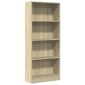 vidaXL Βιβλιοθήκη Sonoma Δρυς 60x24x143 εκ. από Επεξεργασμένο Ξύλο