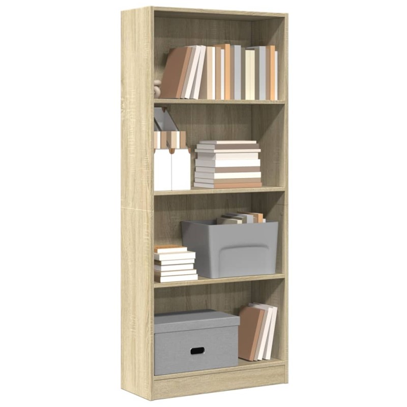 vidaXL Βιβλιοθήκη Sonoma Δρυς 60x24x143 εκ. από Επεξεργασμένο Ξύλο