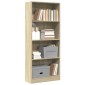 vidaXL Βιβλιοθήκη Sonoma Δρυς 60x24x143 εκ. από Επεξεργασμένο Ξύλο
