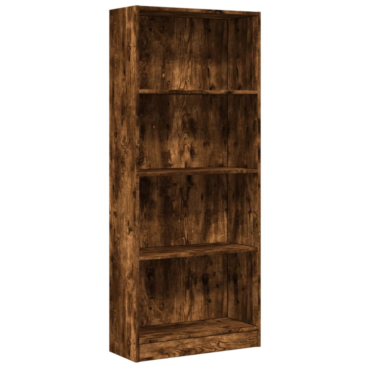 vidaXL Βιβλιοθήκη Καπνιστή Δρυς 60x24x143 εκ. από Επεξεργασμένο Ξύλο
