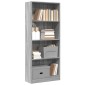 vidaXL Βιβλιοθήκη Γκρι Sonoma 60x24x143 εκ. από Επεξεργ. Ξύλο