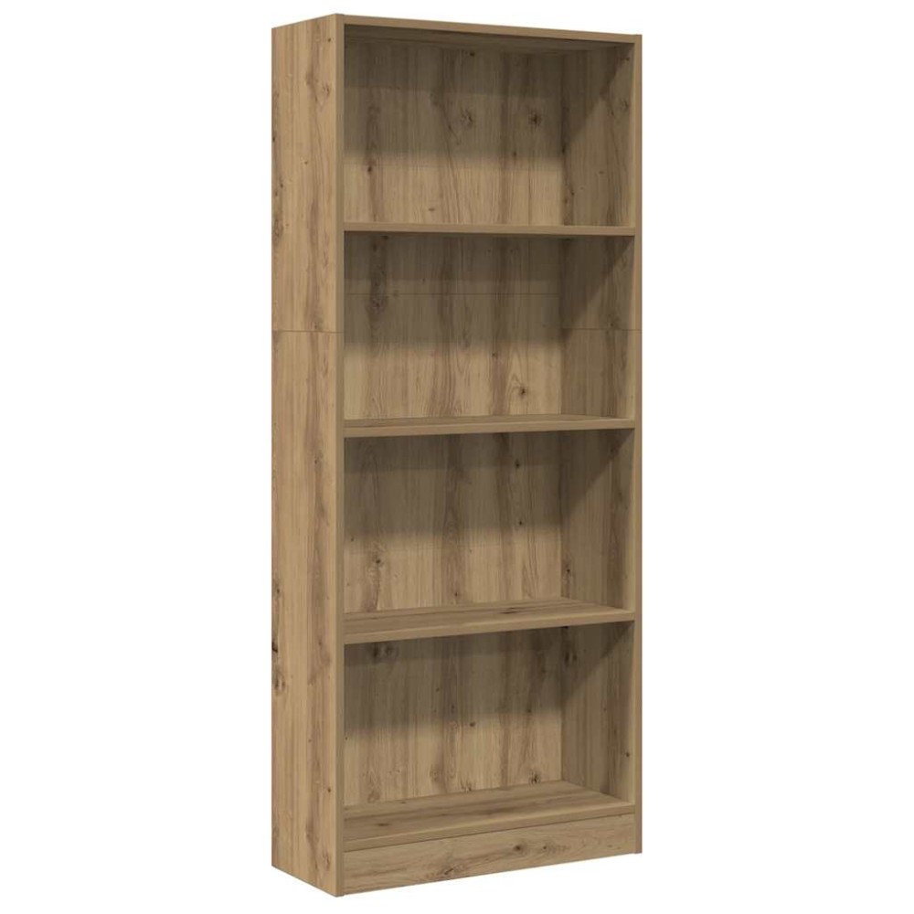 vidaXL Βιβλιοθήκη Αρτισιανή Δρυς 60x24x143 εκ. από Επεξεργασμένο Ξύλο
