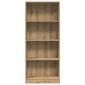 vidaXL Βιβλιοθήκη Αρτισιανή Δρυς 60x24x143 εκ. από Επεξεργασμένο Ξύλο