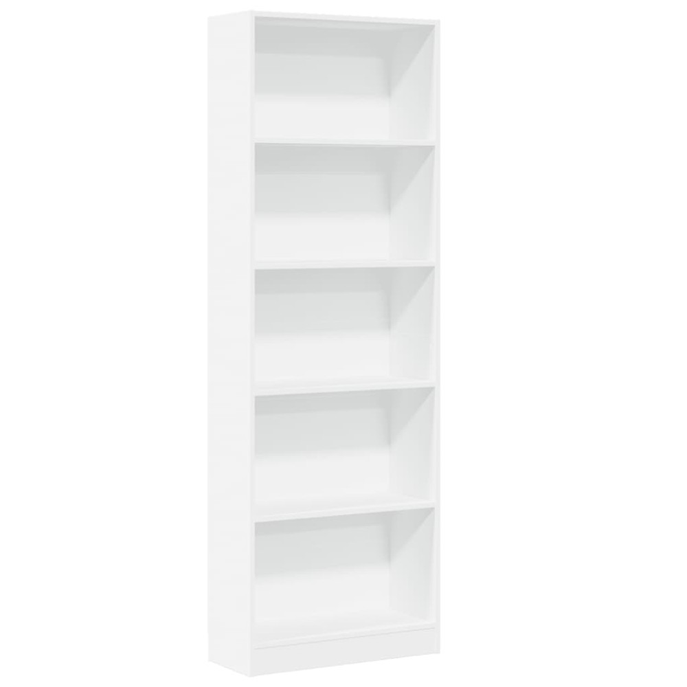 vidaXL Βιβλιοθήκη Λευκή 60x24x176 εκ. από Τεχνητό Ξύλο