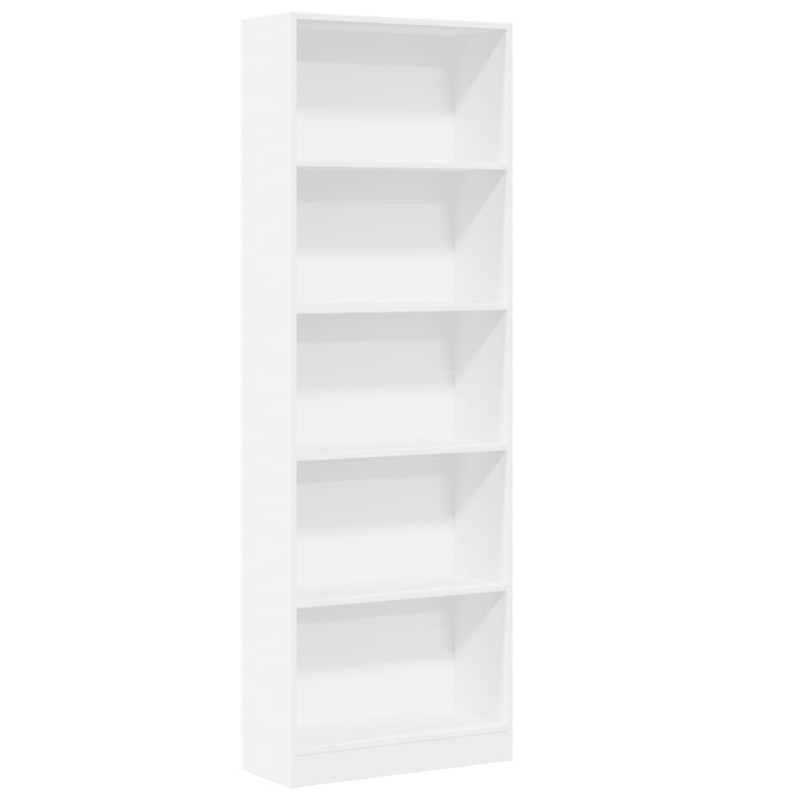 vidaXL Βιβλιοθήκη Λευκή 60x24x176 εκ. από Τεχνητό Ξύλο