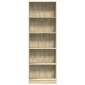 vidaXL Βιβλιοθήκη Sonoma Δρυς 60x24x176 εκ. από Επεξεργασμένο Ξύλο