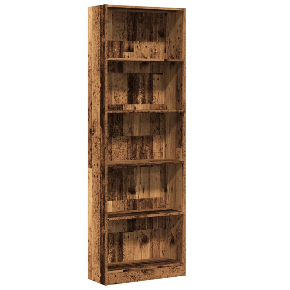 vidaXL Βιβλιοθήκη Όψη Παλαιού Ξύλου 60x24x176 εκ. Επεξεργασμένο Ξύλο
