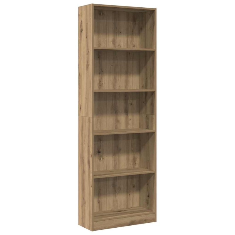 vidaXL Βιβλιοθήκη από Τεχνητό Δρυ 60 x 24 x 176 εκ. από Τεχνητό Ξύλο