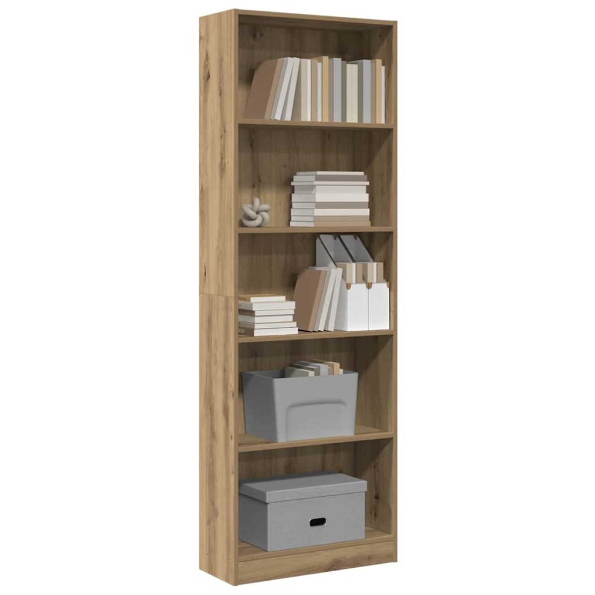 vidaXL Βιβλιοθήκη από Τεχνητό Δρυ 60 x 24 x 176 εκ. από Τεχνητό Ξύλο