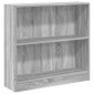 vidaXL Βιβλιοθήκη Γκρι Sonoma 80x24x76 εκ. από Επεξεργασμένο Ξύλο