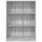 vidaXL Βιβλιοθήκη Γκρι Sonoma 80x24x109 εκ. από Επεξεργ. Ξύλο