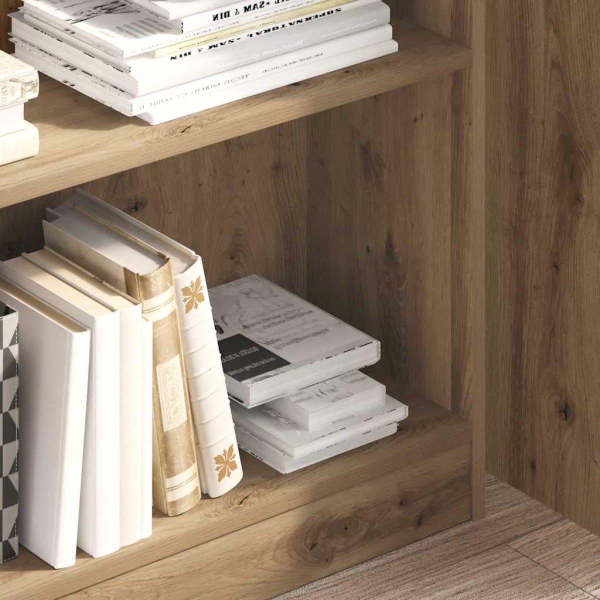 vidaXL Βιβλιοθήκη Αρτισιανή Δρυς 80x24x109 εκ. από Επεξεργασμένο Ξύλο