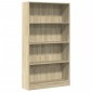 vidaXL Βιβλιοθήκη Sonoma Δρυς 80x24x143 εκ. από Επεξεργασμένο Ξύλο