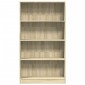 vidaXL Βιβλιοθήκη Sonoma Δρυς 80x24x143 εκ. από Επεξεργασμένο Ξύλο