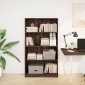 vidaXL Βιβλιοθήκη Καφέ Δρυς 80x24x143 εκ. από Επεξεργασμένο Ξύλο