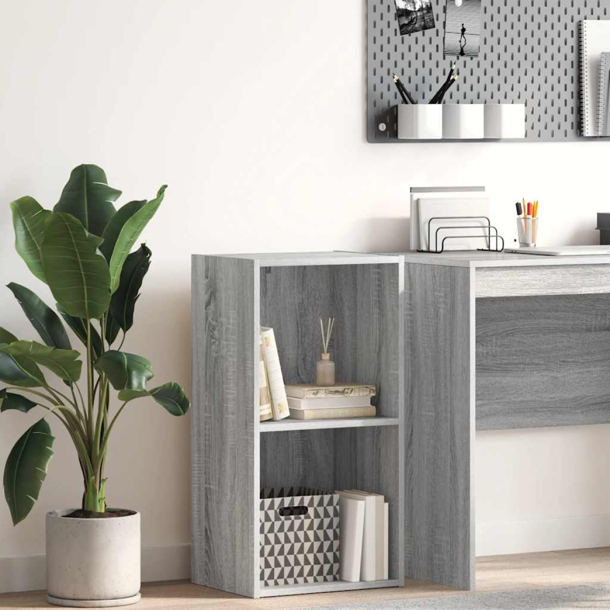 vidaXL Βιβλιοθήκη Γκρι Sonoma 40x30x77 εκ. από Επεξεργασμένο Ξύλο