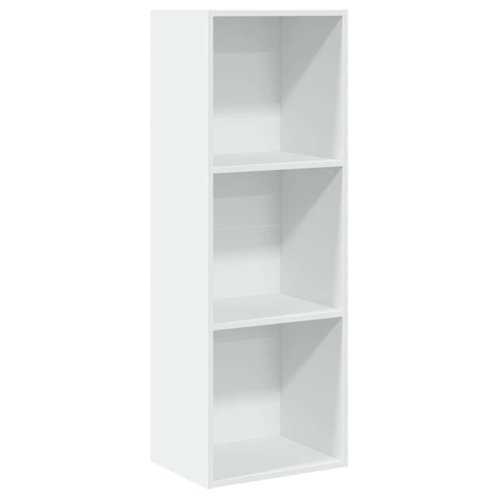 vidaXL Βιβλιοθήκη Λευκή 40x30x114 εκ. από Επεξεργασμένο Ξύλο