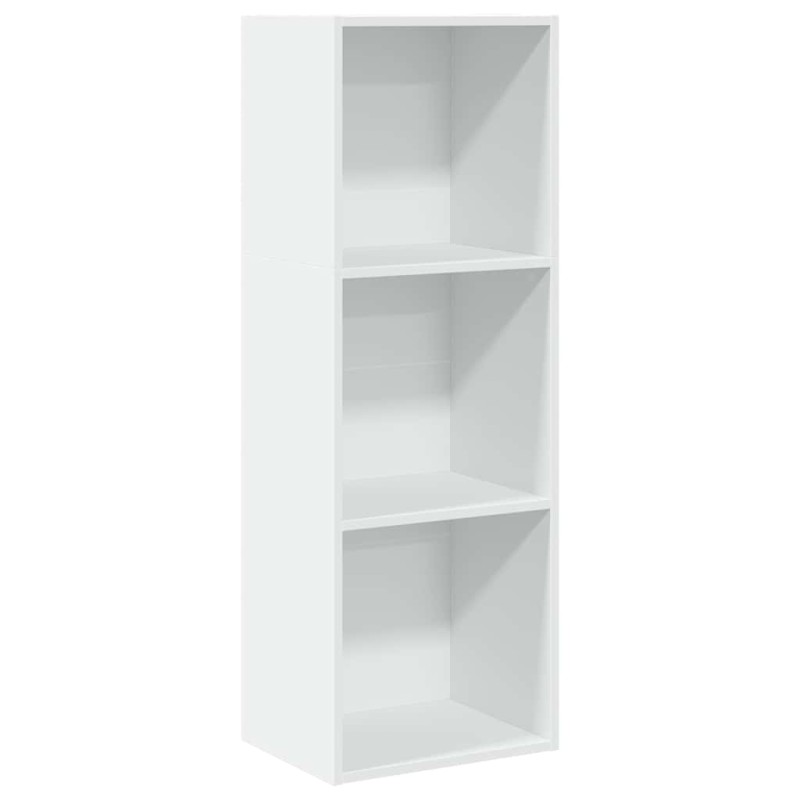 vidaXL Βιβλιοθήκη Λευκή 40x30x114 εκ. από Επεξεργασμένο Ξύλο