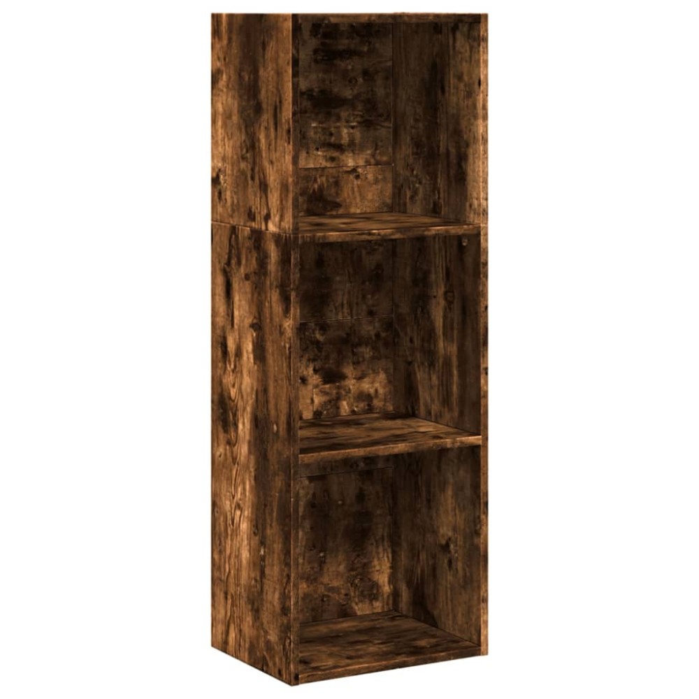 vidaXL Βιβλιοθήκη Καπνιστή Δρυς 40x30x114 εκ. από Επεξεργασμένο Ξύλο