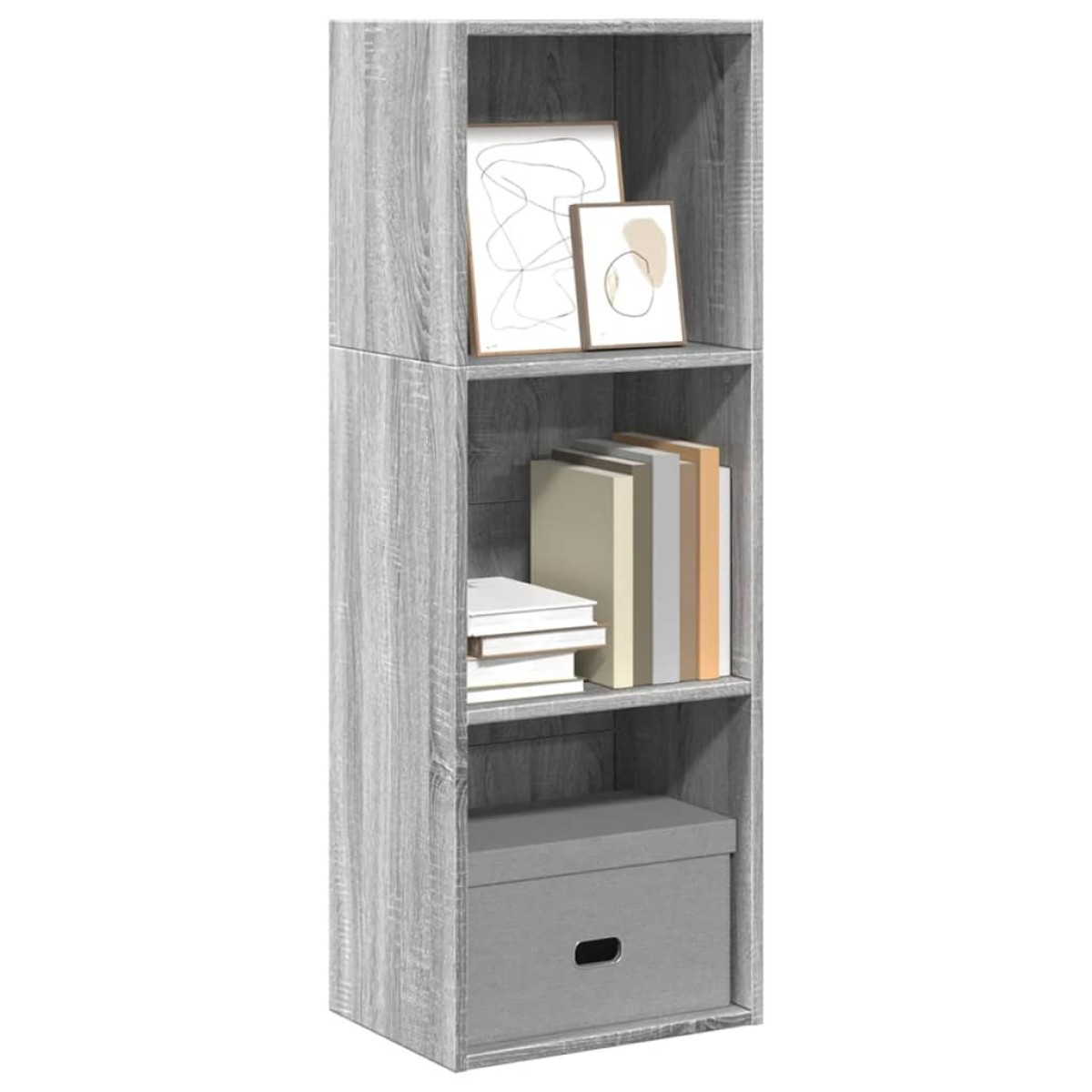 vidaXL Βιβλιοθήκη Γκρι Sonoma 40x30x114 εκ. από Επεξεργασμένο Ξύλο