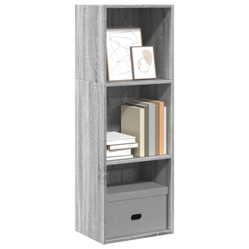 vidaXL Βιβλιοθήκη Γκρι Sonoma 40x30x114 εκ. από Επεξεργασμένο Ξύλο