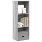 vidaXL Βιβλιοθήκη Γκρι Sonoma 40x30x114 εκ. από Επεξεργασμένο Ξύλο