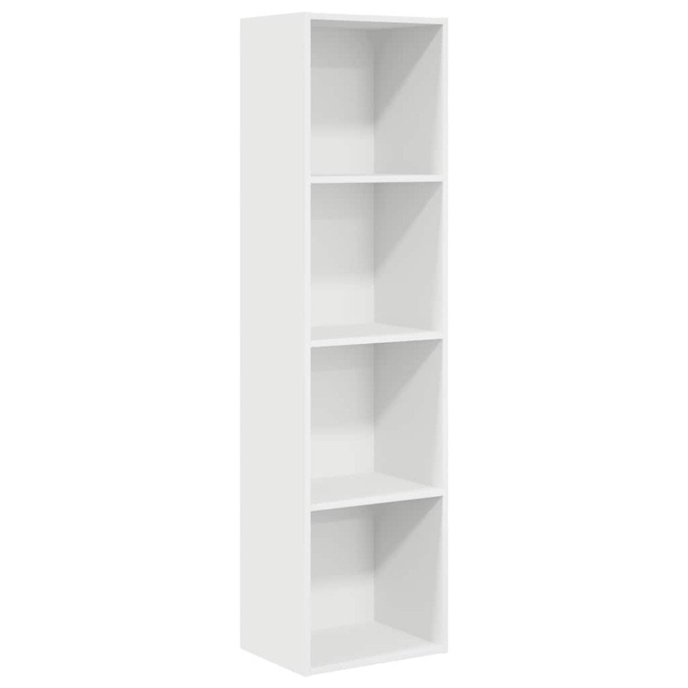 vidaXL Βιβλιοθήκη Λευκή 40x30x152 εκ. από Επεξεργασμένο Ξύλο