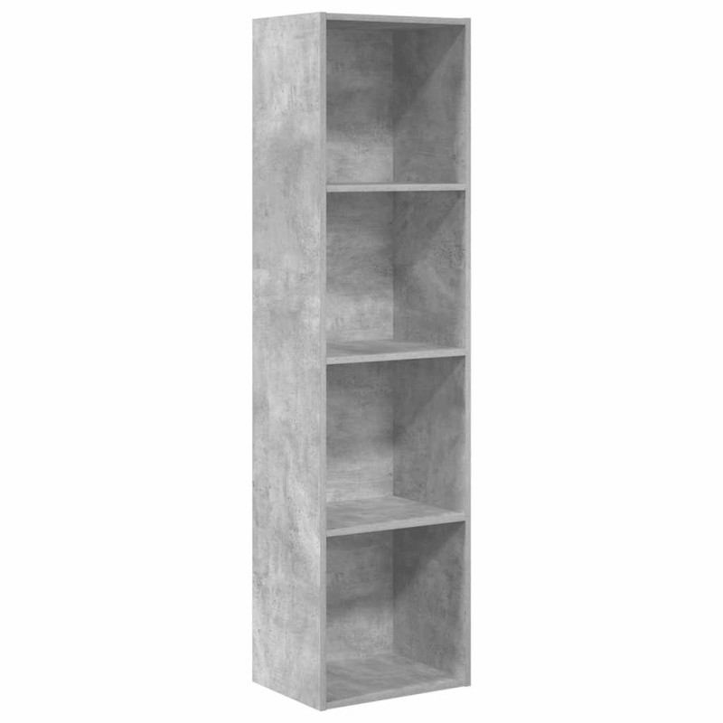 vidaXL Βιβλιοθήκη Γκρι Σκυροδέματος 40x30x152 εκ. Επεξεργ. Ξύλο