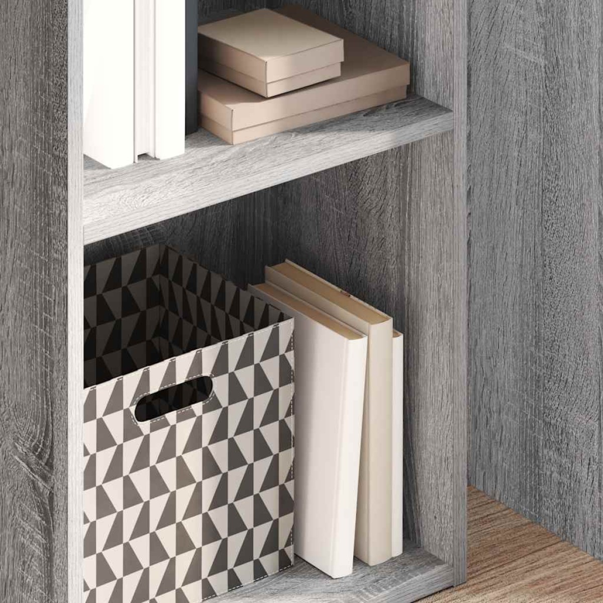vidaXL Βιβλιοθήκη Γκρι Sonoma 40x30x152 εκ. από Επεξεργ. Ξύλο