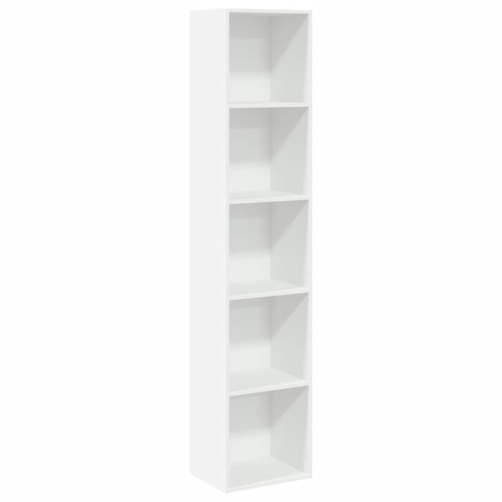 vidaXL Βιβλιοθήκη Λευκή 40x30x189 εκ. από Επεξεργασμένο Ξύλο