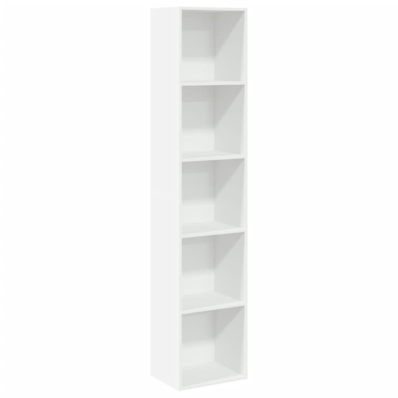 vidaXL Βιβλιοθήκη Λευκή 40x30x189 εκ. από Επεξεργασμένο Ξύλο