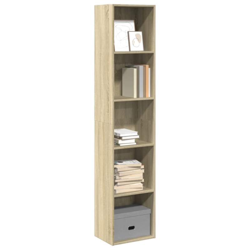 vidaXL Βιβλιοθήκη Sonoma Δρυς 40x30x189 εκ. από Επεξεργασμένο Ξύλο
