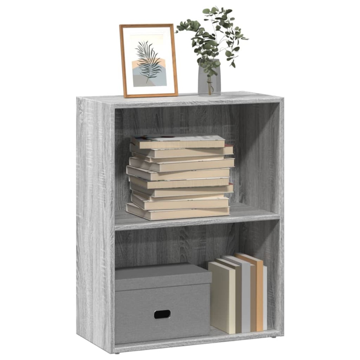 vidaXL Βιβλιοθήκη Γκρι Sonoma 60x30x77 εκ. από Επεξεργ. Ξύλο
