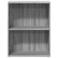 vidaXL Βιβλιοθήκη Γκρι Sonoma 60x30x77 εκ. από Επεξεργ. Ξύλο