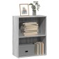 vidaXL Βιβλιοθήκη Γκρι Sonoma 60x30x77 εκ. από Επεξεργ. Ξύλο
