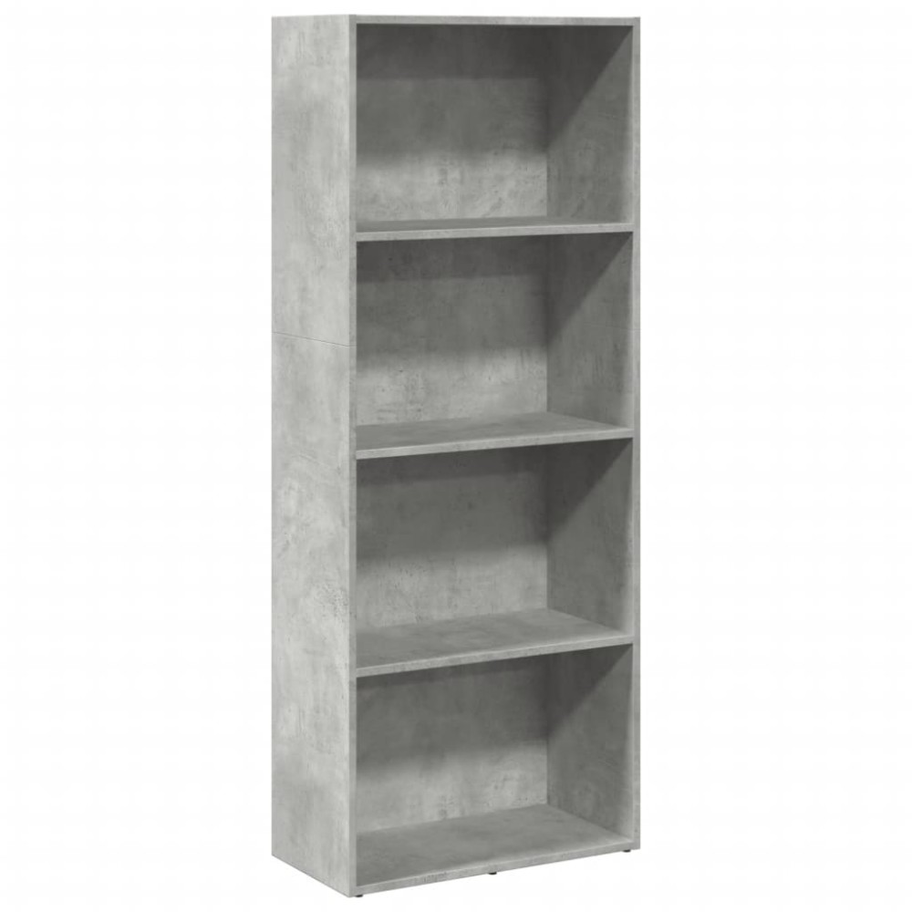 vidaXL Βιβλιοθήκη Γκρι Σκυροδέματος 60x30x152 εκ. Επεξεργ. Ξύλο