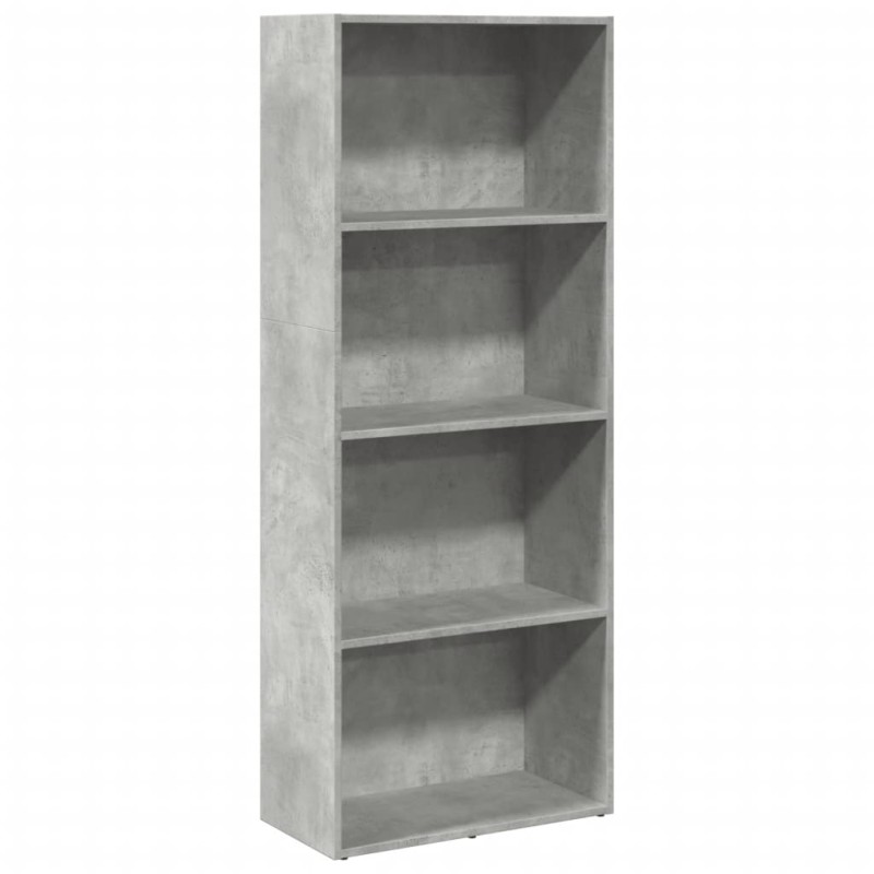 vidaXL Βιβλιοθήκη Γκρι Σκυροδέματος 60x30x152 εκ. Επεξεργ. Ξύλο