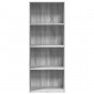 vidaXL Βιβλιοθήκη Γκρι Sonoma 60x30x152 εκ. από Επεξεργασμένο Ξύλο
