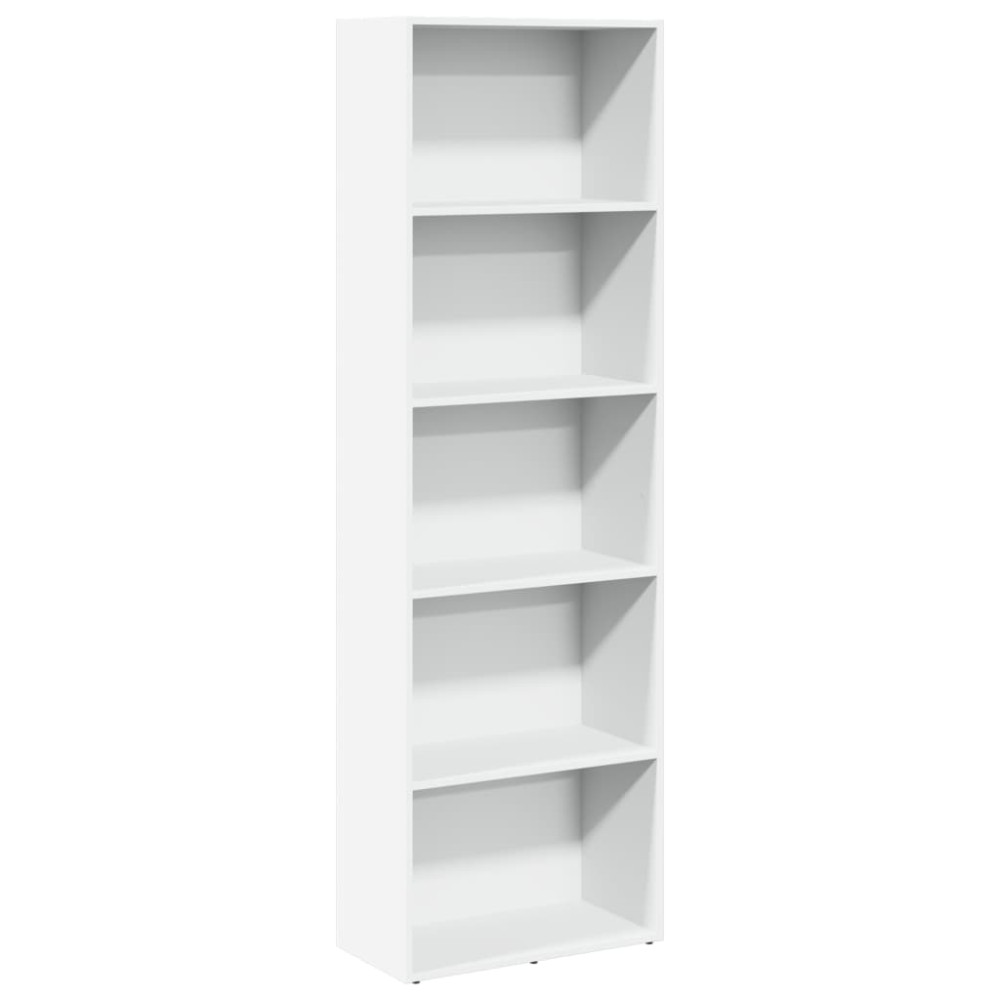 vidaXL Βιβλιοθήκη Λευκή 60x30x189 εκ. από Επεξεργασμένο Ξύλο