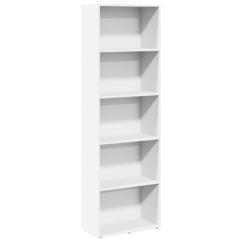 vidaXL Βιβλιοθήκη Λευκή 60x30x189 εκ. από Επεξεργασμένο Ξύλο