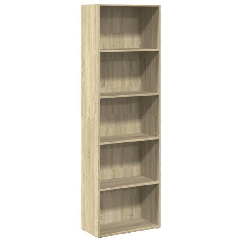 vidaXL Βιβλιοθήκη Sonoma Δρυς 60x30x189 εκ. από Επεξεργασμένο Ξύλο