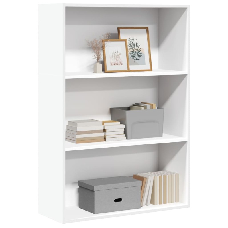vidaXL Βιβλιοθήκη Λευκή 80x30x114 εκ. από Επεξεργασμένο Ξύλο