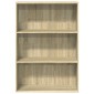 vidaXL Βιβλιοθήκη Sonoma Δρυς 80x30x114 εκ. από Επεξεργασμένο Ξύλο