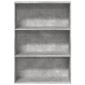 vidaXL Βιβλιοθήκη Γκρι Σκυροδέματος 80x30x114 εκ. Επεξεργ. Ξύλο
