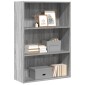 vidaXL Βιβλιοθήκη Γκρι Sonoma 80x30x114 εκ. από Επεξεργασμένο Ξύλο