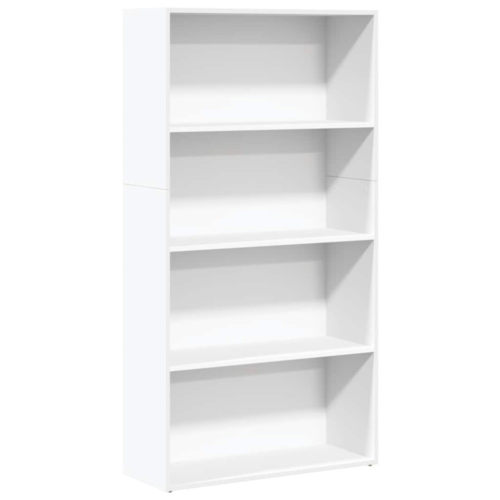 vidaXL Βιβλιοθήκη Λευκή 80x30x152 εκ. από Επεξεργασμένο Ξύλο